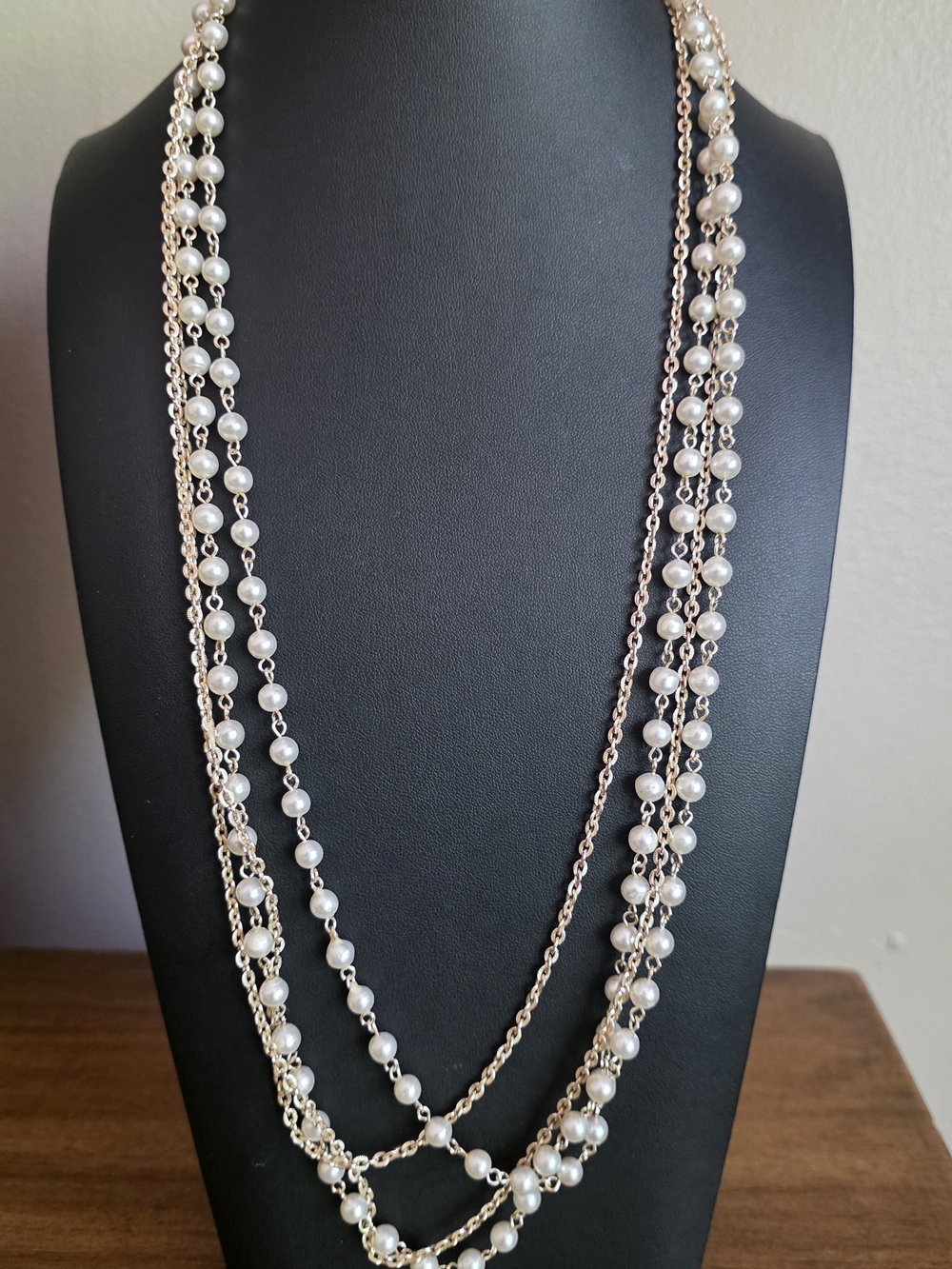 Pearl Bead Multi-Strand Necklace - White Pearls, Classic · Versatile · Layered ·